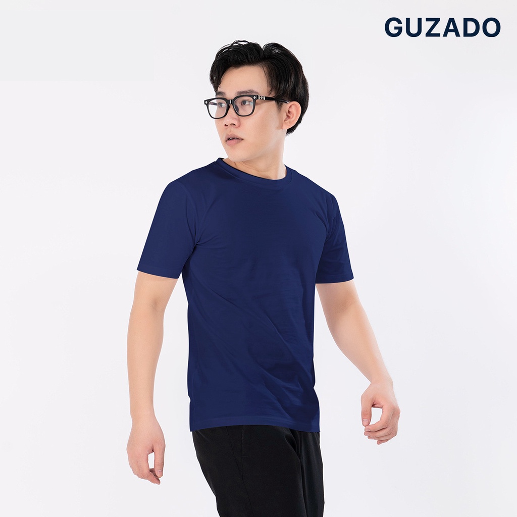 Bộ thể thao nam Guzado quần áo cotton thể thao thấm hút cực tốt,Phong Cách Trẻ Trung Năng Động BCT2201