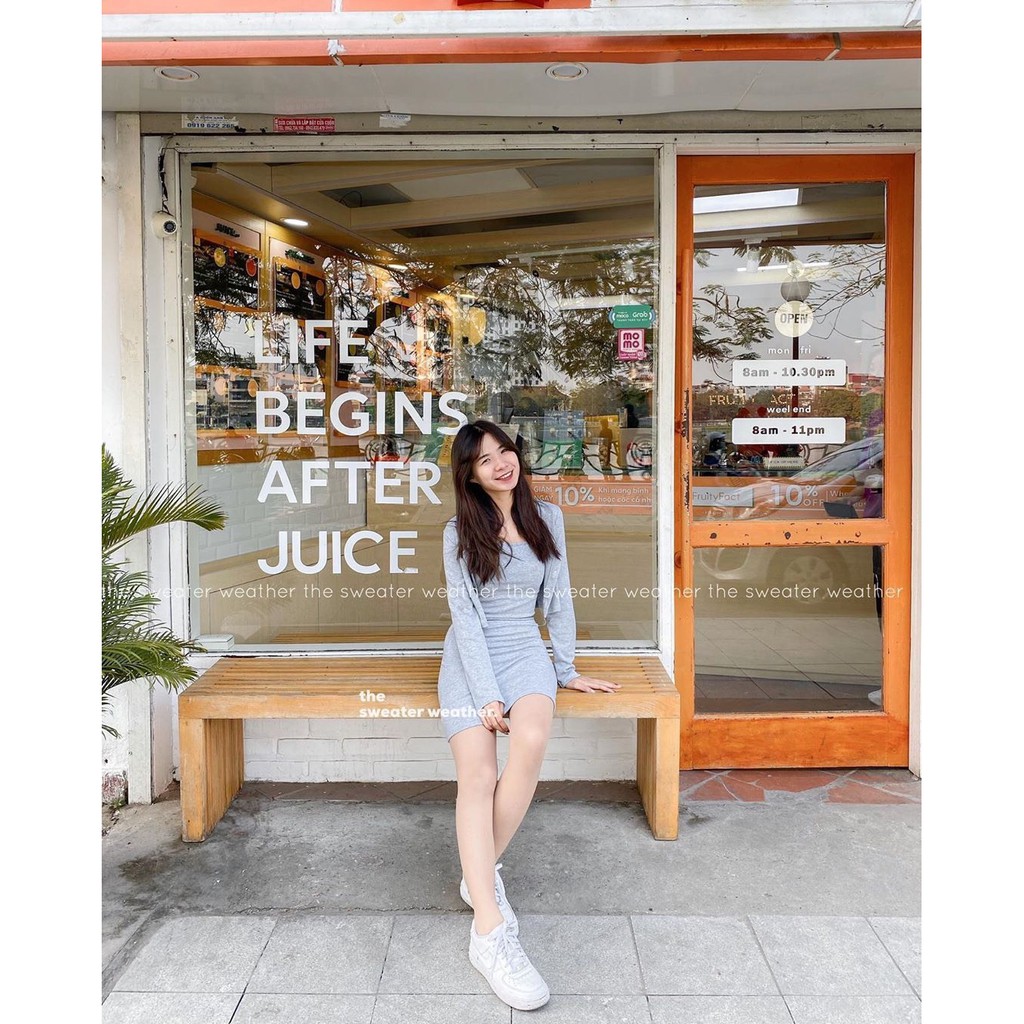 SET VÁY 2 DÂY TRƠN MIX ÁO KHOÁC NGOÀI CARDIGAN - SET 2 MÓN VÁY HAI DÂY BODY + ÁO KHOÁC ÁO CROPTOP CÀI CÚC ĐEN XÁM TÍM HO | BigBuy360 - bigbuy360.vn