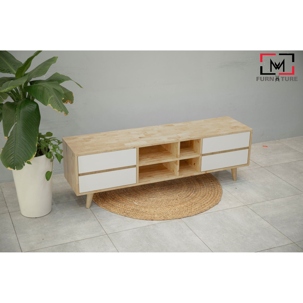 Kệ tivi gỗ cao cấp kích thước tùy chọn thương hiệu MW FURNITURE - Nội thất căn hộ