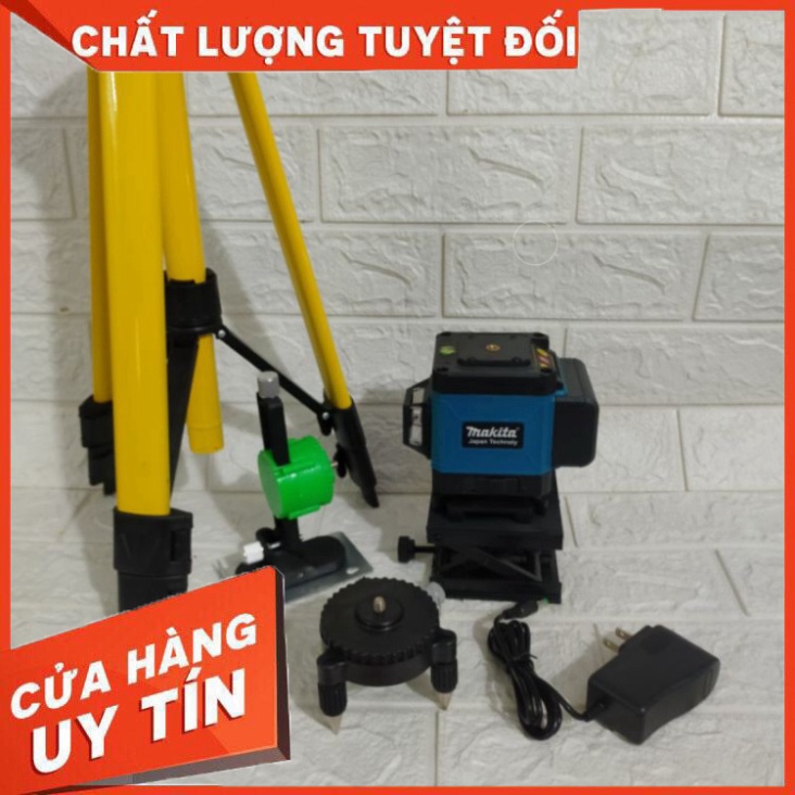 Máy cân bằng laser 12 tia Makita siêu nét, máy cân mực laser, tia laser xanh