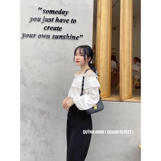 Áo sơ mi đũi trễ vai