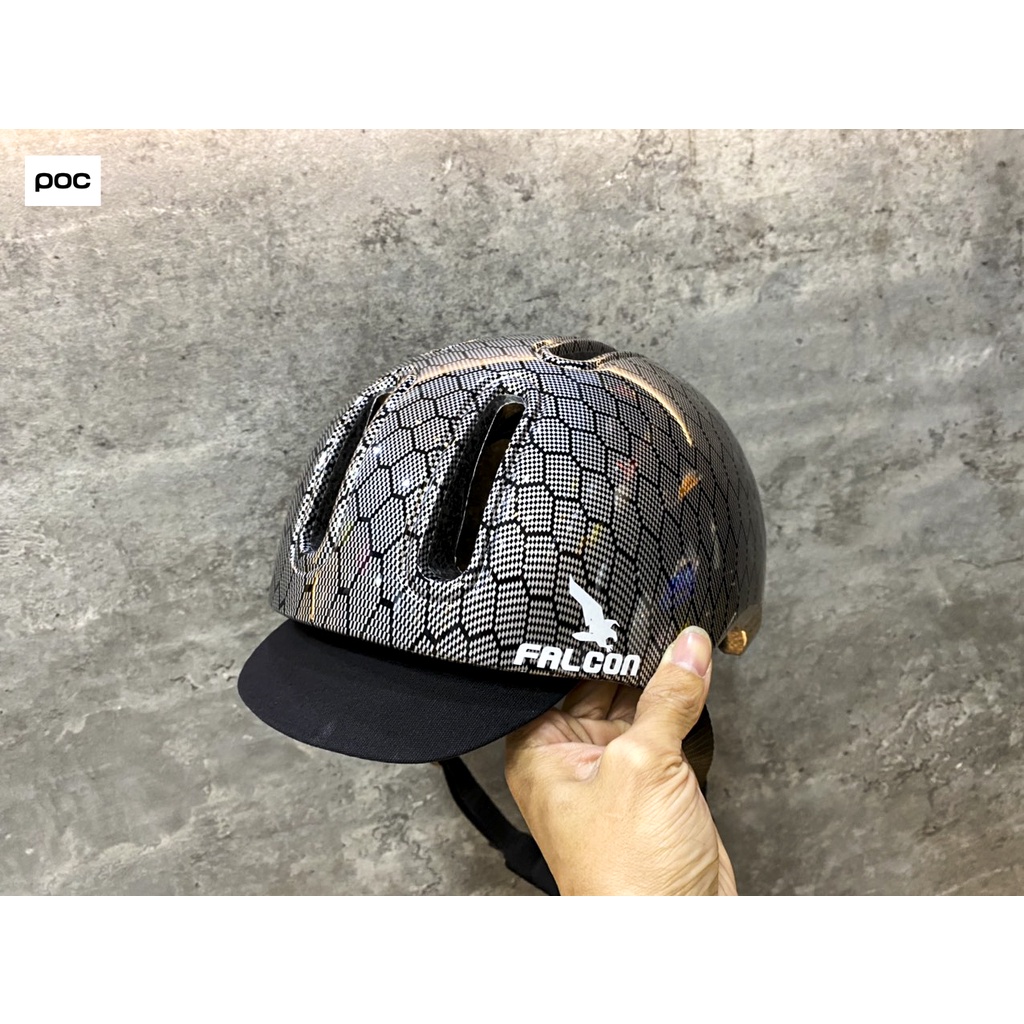 MŨ POC FALCON F05 MÀU CACBON TỔ ONG BÓNG CHÍNH HÃNG, BẢO HÀNH 12 THÁNG