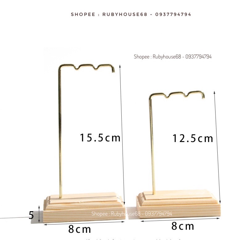 Giá treo hoa tai decor shop