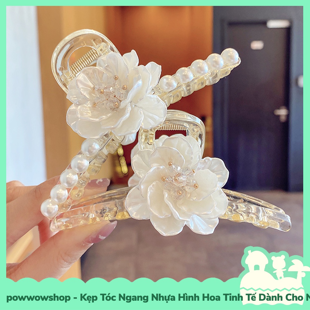 [Sẵn VN - Hỏa Tốc] Kẹp Tóc Ngang Chất Nhựa Hình Hoa Tinh Tế Dành Cho Nữ