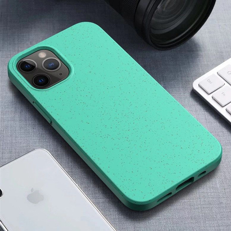Ốp Điện Thoại Rơm Lúa Mì Phân Hủy Sinh Học Mới Nhất Cho iPhone 14 13 12 11 Pro MAX X XS MAX XR 6 7 8 Plus