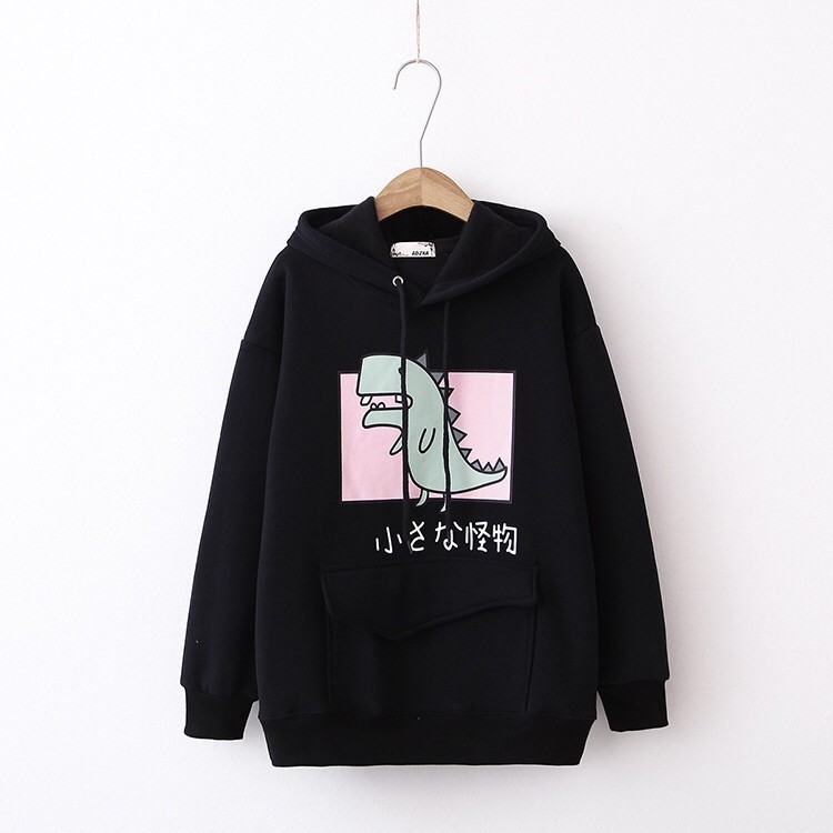 [Mã WASTMAY giảm 15% tối đa 30K đơn 150K] Áo Khoác Nỉ Hoodie Túi Khủng Long So Cute Có Sừng Cực Đẹp Cho Teen (Hình Thật) | BigBuy360 - bigbuy360.vn