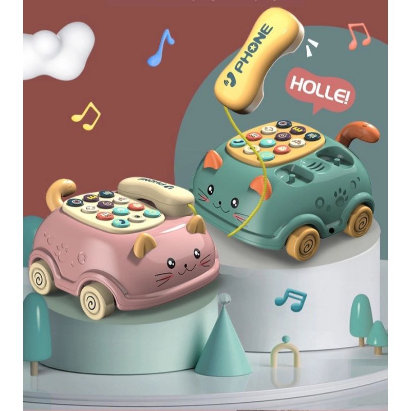 Đồ Chơi Điện Thoại Bàn Hình Ô Tô Có Nhạc Và Đèn - Đồ Chơi Phát Nhạc Giáo  Dục Sớm Cho Bé Từ 1-3 Tuổi chính hãng 149,000đ
