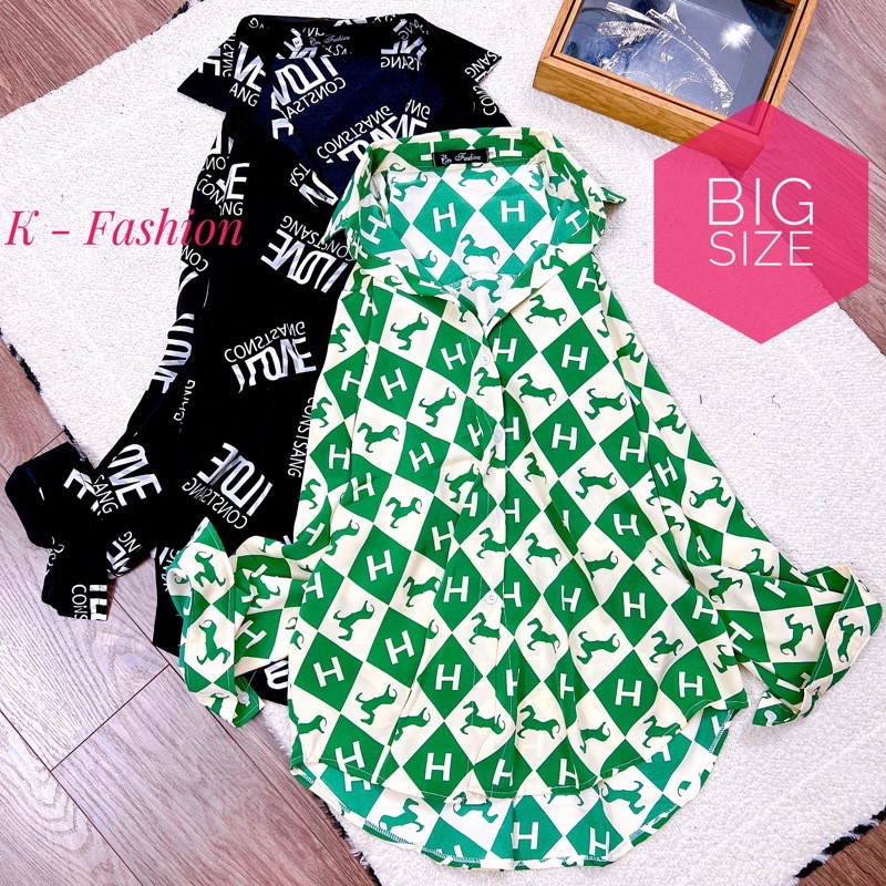Áo Sơ Mi Kiểu Nữ - Form Rộng - Big Size - Vải Mát Ít Nhăn