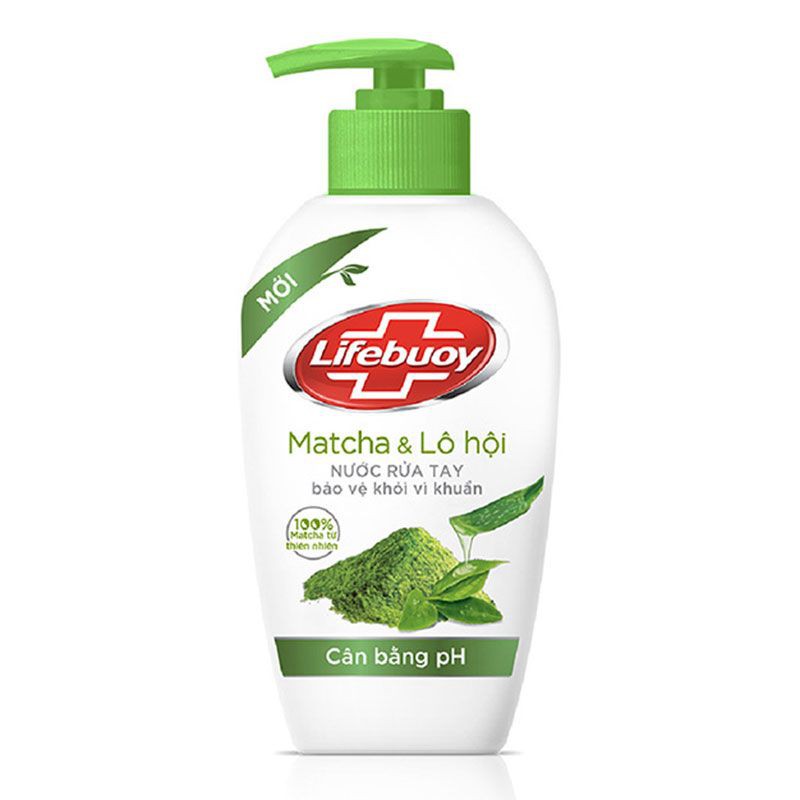 Nước Rửa Tay Cân Bằng pH Lifebuoy Matcha Và Lô Hội 180G