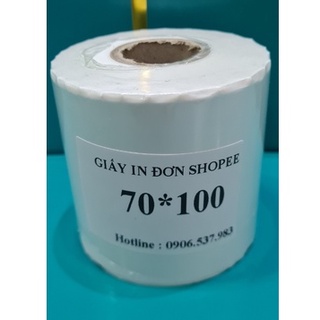 Giấy in nhiệt A7 -70x100mm CUỘN 30M in đơn TMĐT, tem, mã vạch, phiếu gửi hàng, decal