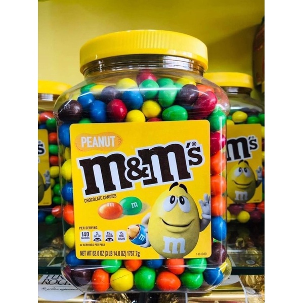 M️M️Kẹo Socola M&M loại không nhân & có nhân đậu phộng 1.757kg M️M️