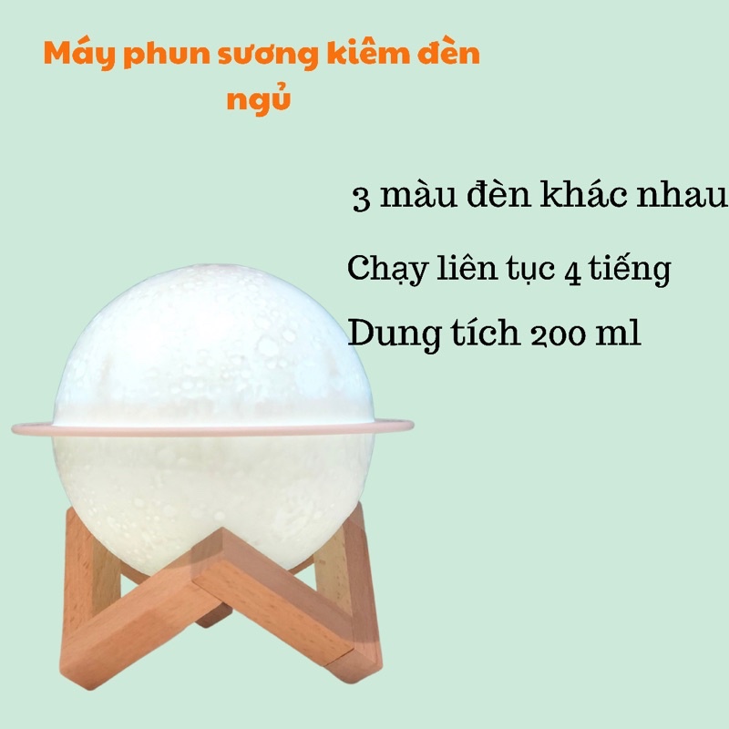 Đèn Xông Tinh Dầu Phun Sương Mặt Trăng Máy Khuếch Tán Tinh Dầu Phun Sương Toả Hương Tạo Ẩm Giúp Thơm Phòng Và Đuổi Muỗi
