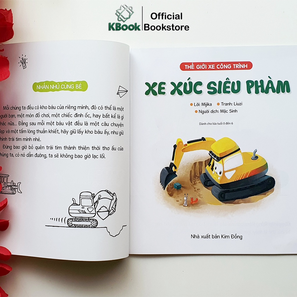 Sách - Thế giới xe công trình (Kim Đồng - 6 chủ đề, lẻ cuốn tùy chọn)