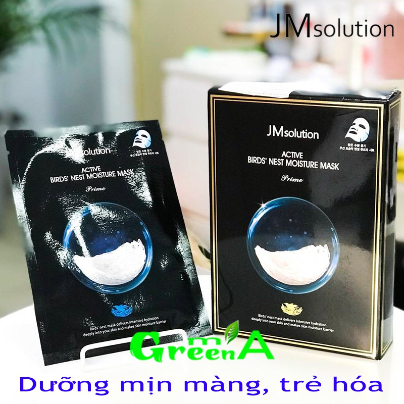 Mặt Nạ JMSOLUTION Tổ Yến [MIẾNG LẺ] Cấp Ẩm Dưỡng Da Tươi Trẻ JM Solution Active Bird's Nest Moisture Mask Prime 30ml