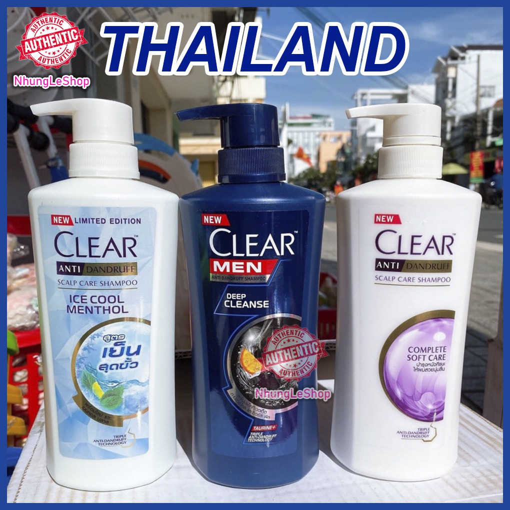 [Chuẩn Thailan] Dầu Gội Clear Men Clear Bạc Hà Thái Lan Mẫu Mới 450ml 480ml