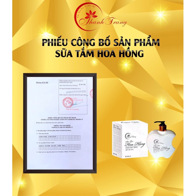 SỮA TẮM HOA HỒNG THANH TRANG