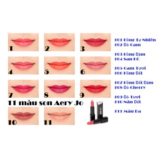 Son môi Aery Jo NHẬP KHẨU HÀN QUỐC 11 Số