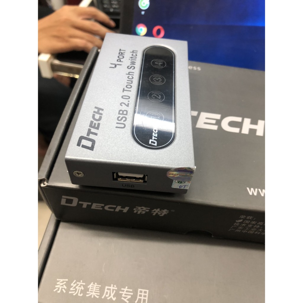 Bộ chia tín hiệu máy in 1 ra 4 DTECH DT- 8341- Chính Hãng 100%, Bảo Hành 1 Năm