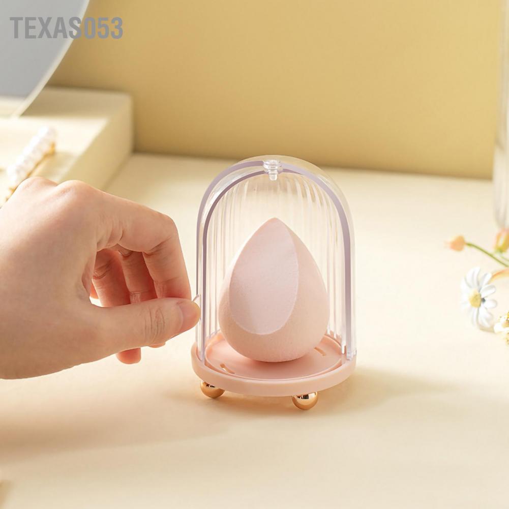 Hàng Sẵn Hộp Đựng Mút Trang Điểm Làm khô Trong Suốt Siêu Cute (Không Bao Gồm Mút)【Texas053】