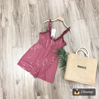 Jum 2 dây đỏ caro Zara form nhỏ