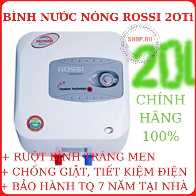 Bình Nước Nóng Rossi 20Ti Hàng Chính Hãng Tân Á Loại 20 Lít Vuông Siêu Bền Giá Rẻ Lắp Đặt Cho Mọi Công Trính.