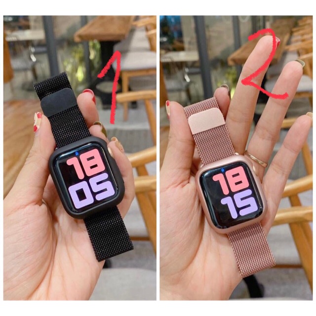 Combo dây thép milan + ốp viền cho applewatch cực đẹp