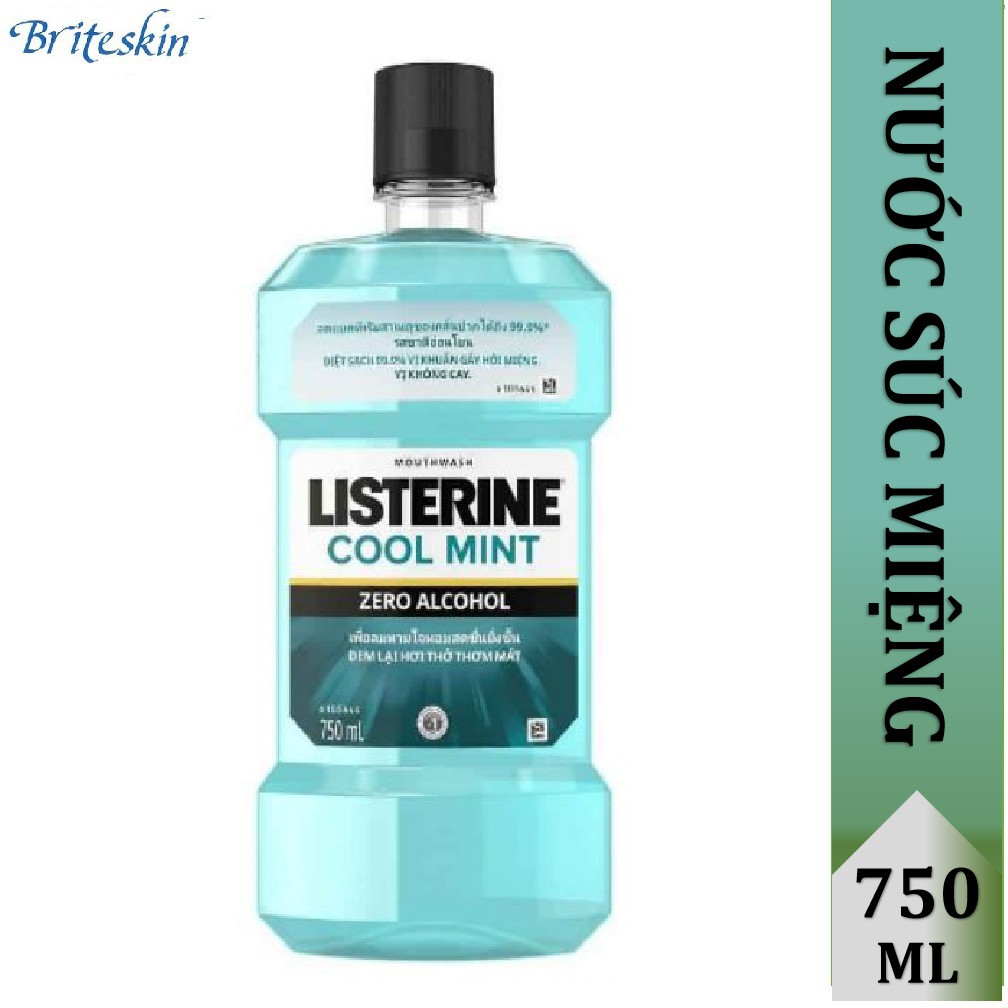 Nước Súc Miệng Sạch Khuẩn &amp; Bảo Vệ Răng Miệng Listerine (Chai 750ml)