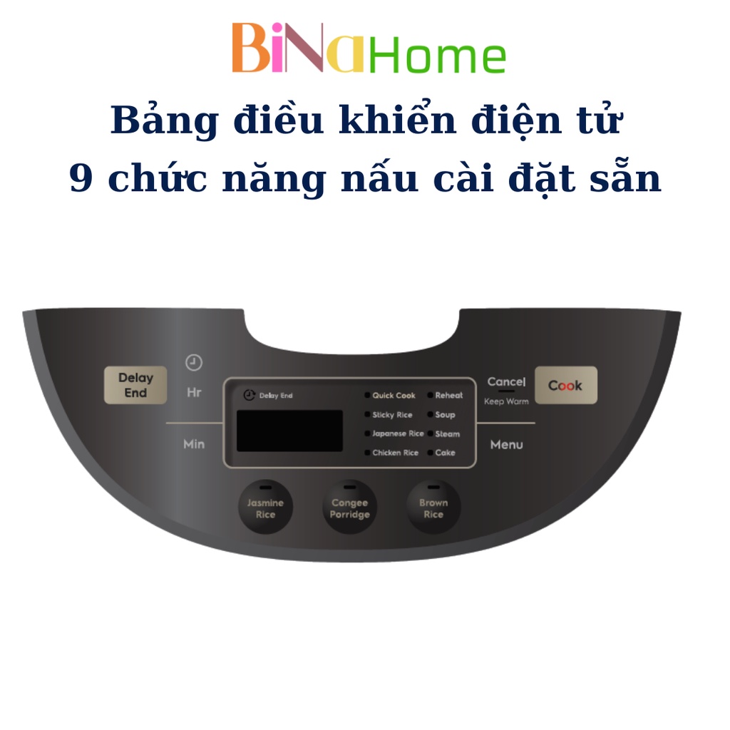 Nồi cơm điện tử Electrolux E7RC1-650K 1.8L  BINAHOME