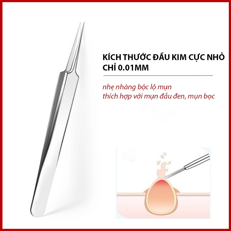 Nhíp Gắp Mụn Đầu Đen, Mụn Dưới Da Thông Minh Thép Không Gỉ