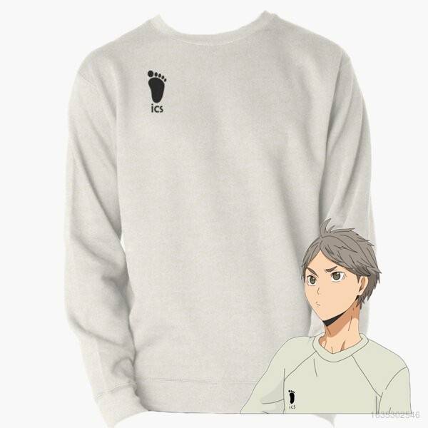 Áo sweater dài tay in họa tiết anime Haikyuu ICS thiết kế dáng rộng thời trang cho nam và nữ