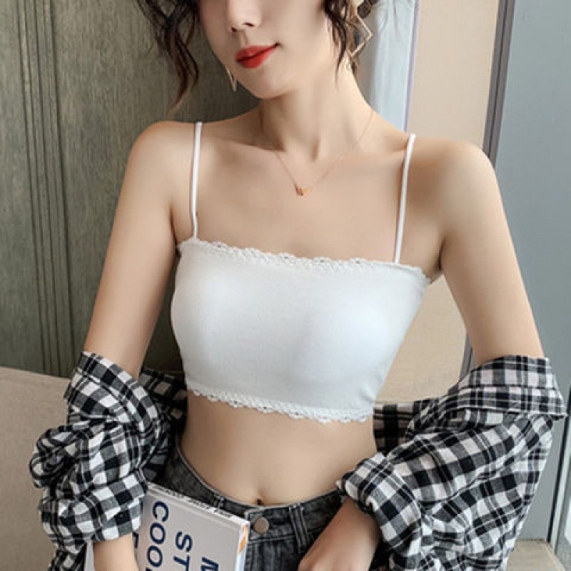 Áo bra nữ 2 dây mảnh  gân tăm viền ren gợi cảm, Áo lót nữ đệm mút mỏng ôm ngực đẹp và dễ thương LANIXA B636