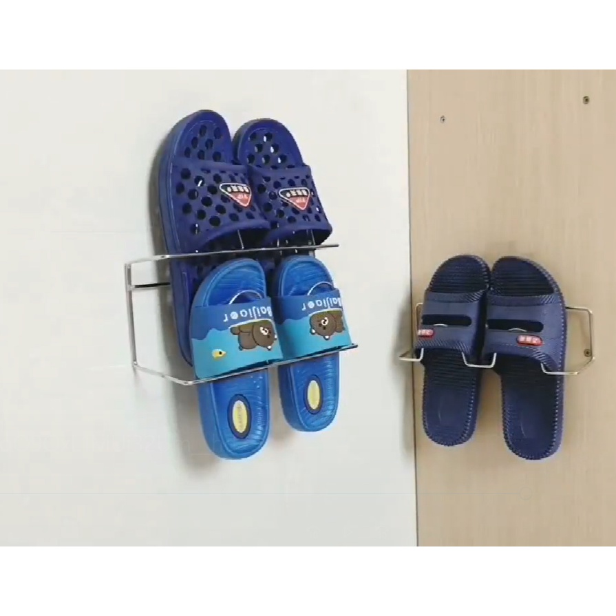 Kệ INOX treo giày dép, Giá treo INOX dày 4 ly dán tường cao cấp