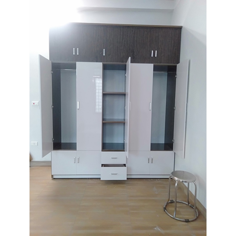 Tủ quần áo nhựa Đài Loan 5 cánh cao 2.45m – Nội thất Thành Công