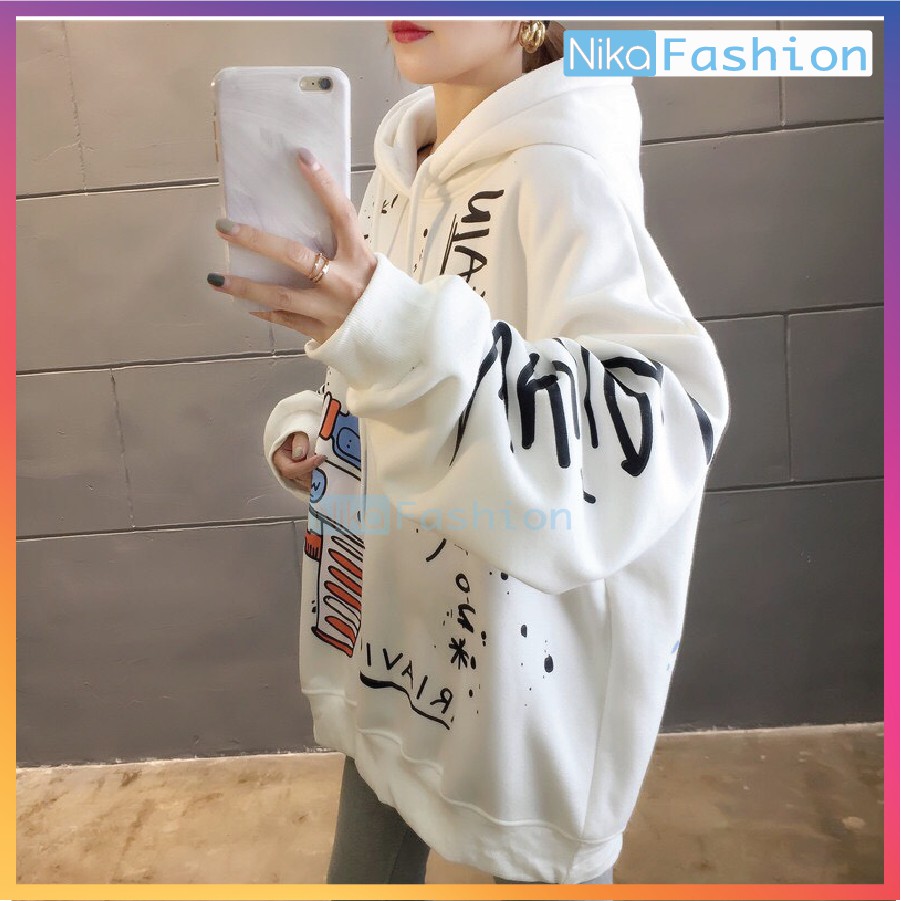Áo Hoodie Nón Unisex Nam Nữ Chất Vải Nỉ Freesize 1 kích cỡ Form Dáng Rộng Dưới 65kg Mặc Đẹp S.U.N.G.N.U.O.C | BigBuy360 - bigbuy360.vn