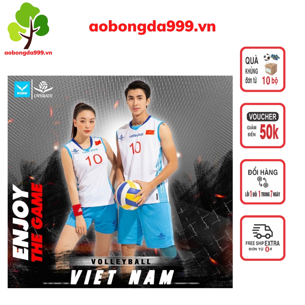 Quần áo bóng chuyền nam nữ, cầu lông không logo ngắn tay ba lỗ thiết kế Việt Nam - aodabong999.vn