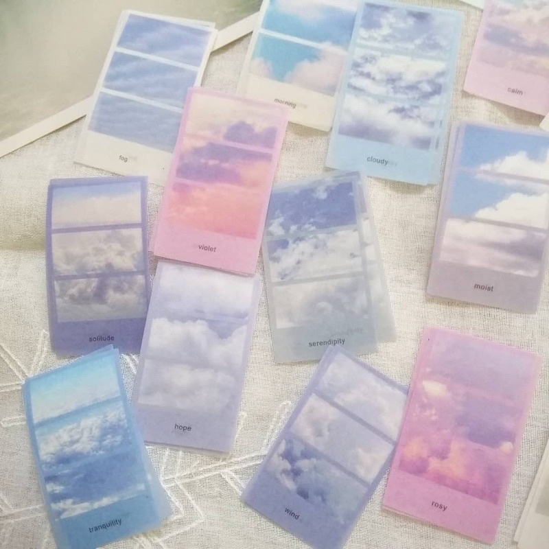 Set 20 sticker chủ đề bầu trời tông pastel trang trí bullet journal - ginandtonic