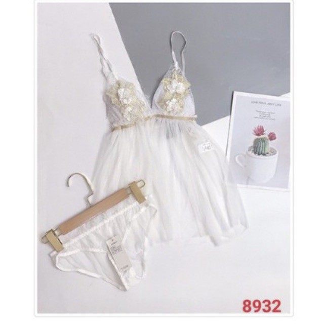 Mới 8/3 Váy voan ren 3D ngực kèm chip | BigBuy360 - bigbuy360.vn