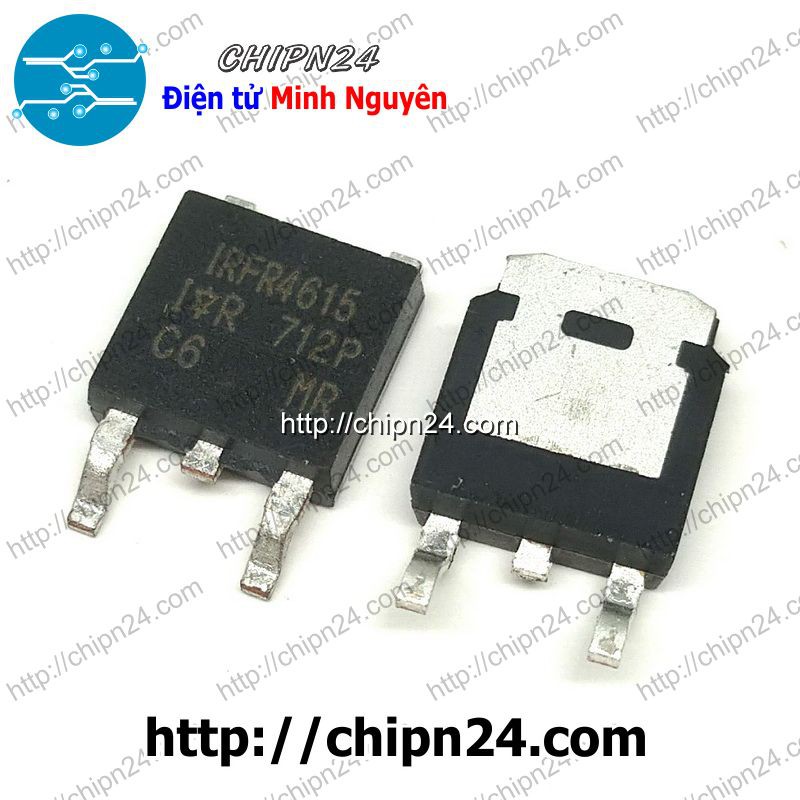 [2 CON] Mosfet Dán IRFR4615 TO-252 33A 150V Kênh N (SMD Dán) (IRFR4615PBF FR 4615 FR4615)