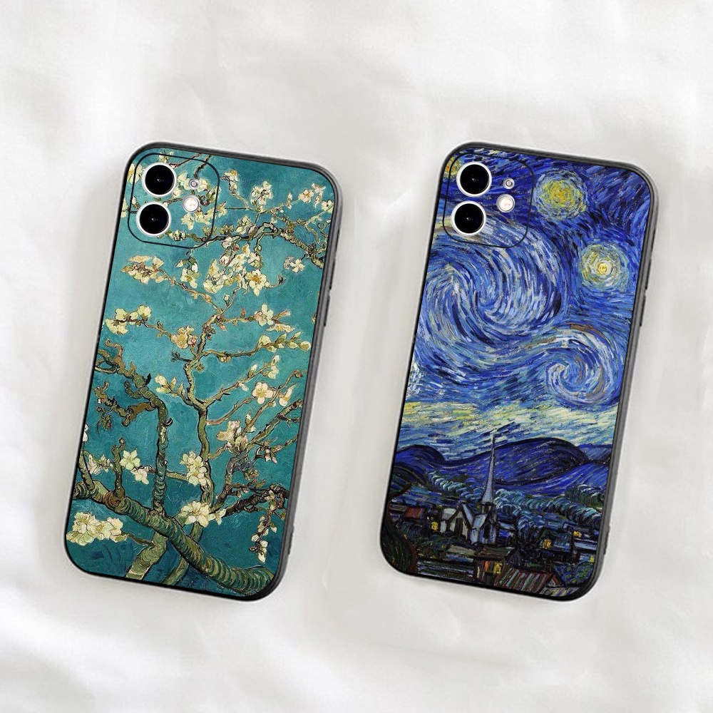 Ốp Lưng Iphone TPU Cạnh Vuông Tranh Nghệ Thuật,Dẻo BVC cho Iph6/6plus/6s/6splus/7/7plus/8/8plus/x/xs/11/12/pro/13/promax