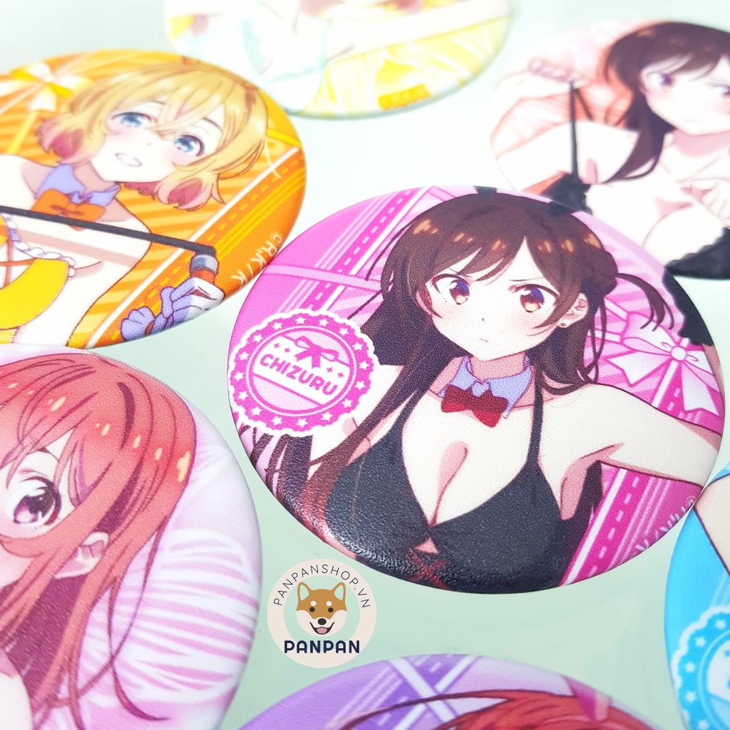 Huy Hiệu Kanojo, Okarishimasu - Rent A Girlfriend (6CM)