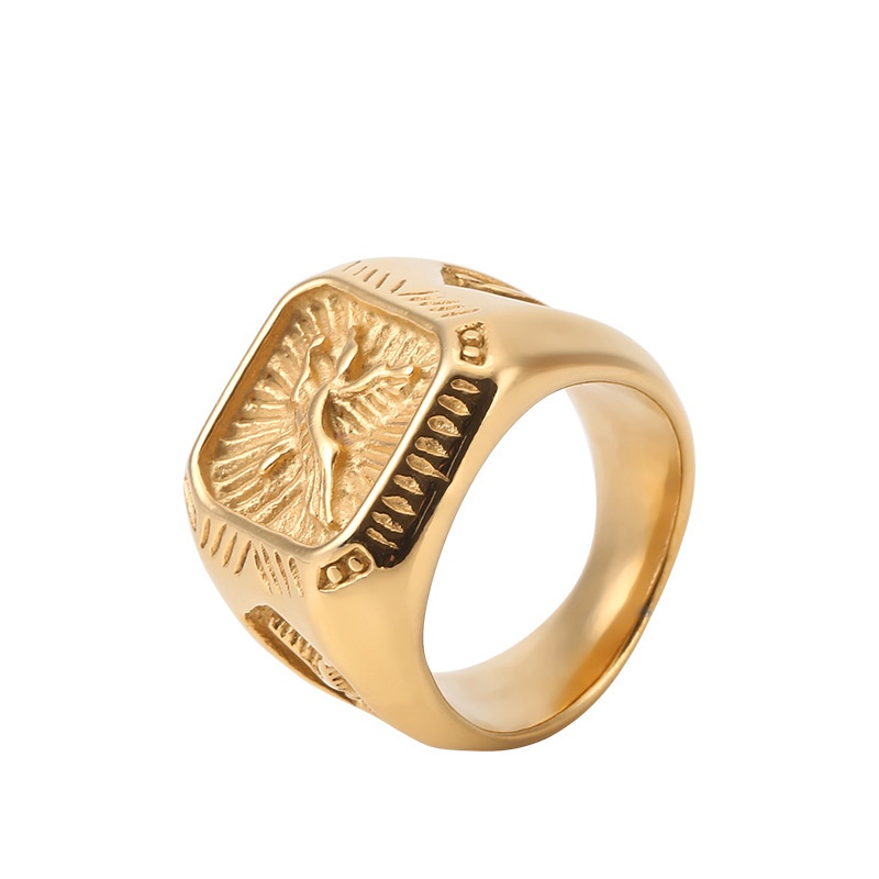 Nhẫn Thép Không Gỉ Thời Trang Cho Nam Size 7-9