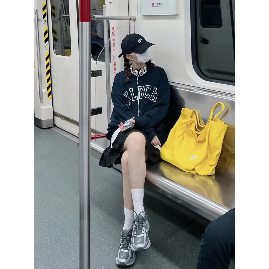 NRVP Áo Nỉ Dài Tay Oversize Phong Cách Hàn Quốc Mới Cho Nam Nữ