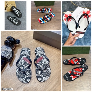 Dép Nam DSQ Họa Tiết Siêu Đẹp - Dép Tông DSQ Nam, Phù Hợp Đi Biển Dạo Phố Dép Kẹp Cao Cấp Hót Hè 2022
