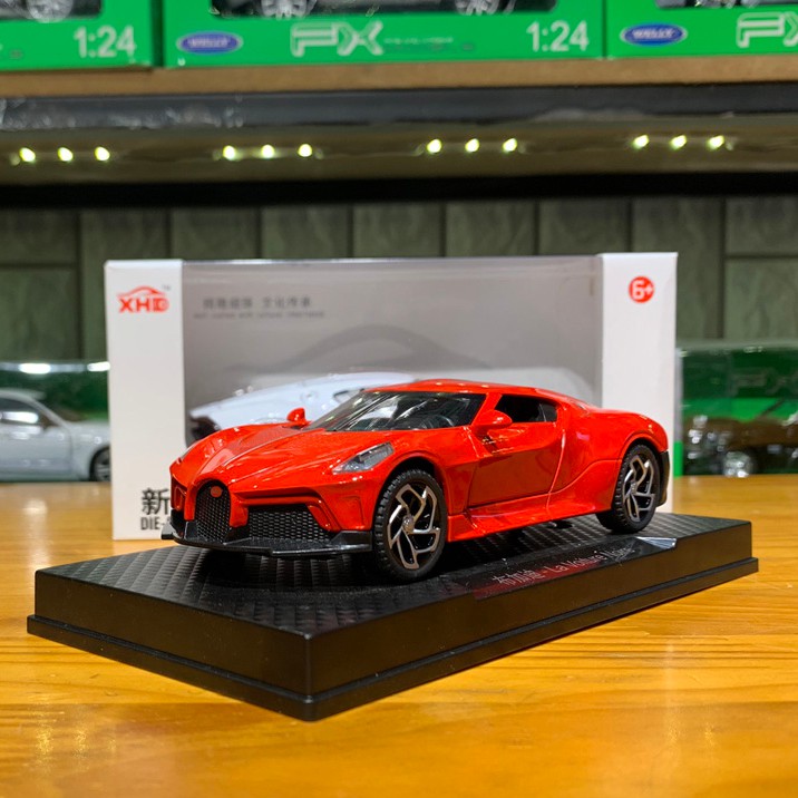 Mô hình trưng bày siêu xe Bugatti La Voiture Noire tỉ lệ 1:32 XHD màu đỏ