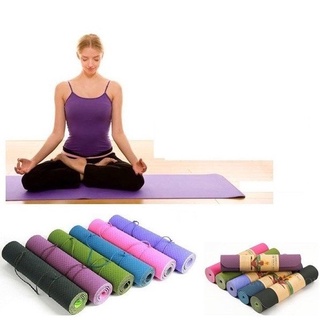 Thảm yoga tpe 2 lớp kèm túi lưới