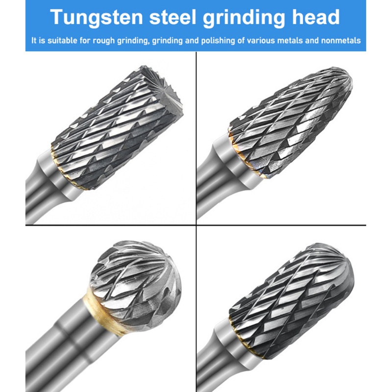 Bộ 8 Mũi Khoan Mài Bằng Hợp Kim Cứng Chuyên Dụng