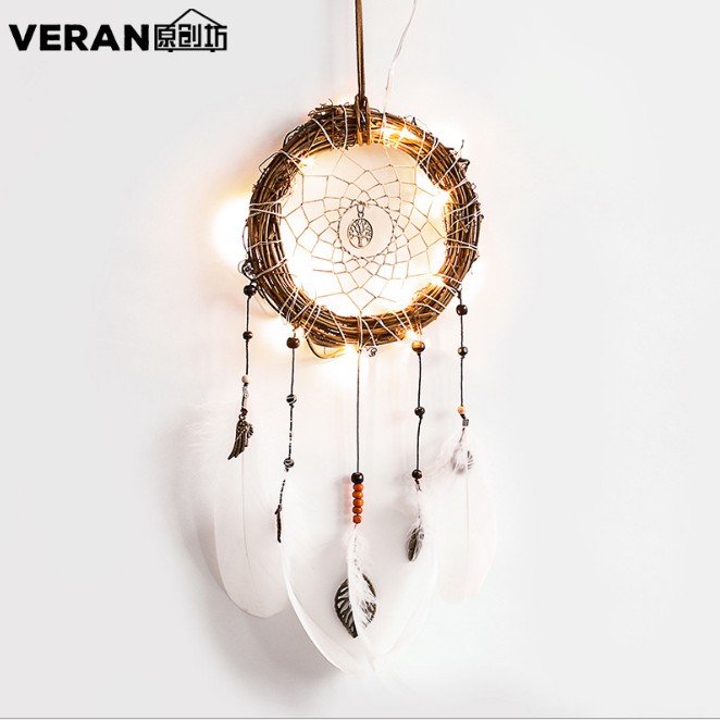 BN03 Phụ kiện treo trang trí Dream Catcher XR080 (có kèm đèn)