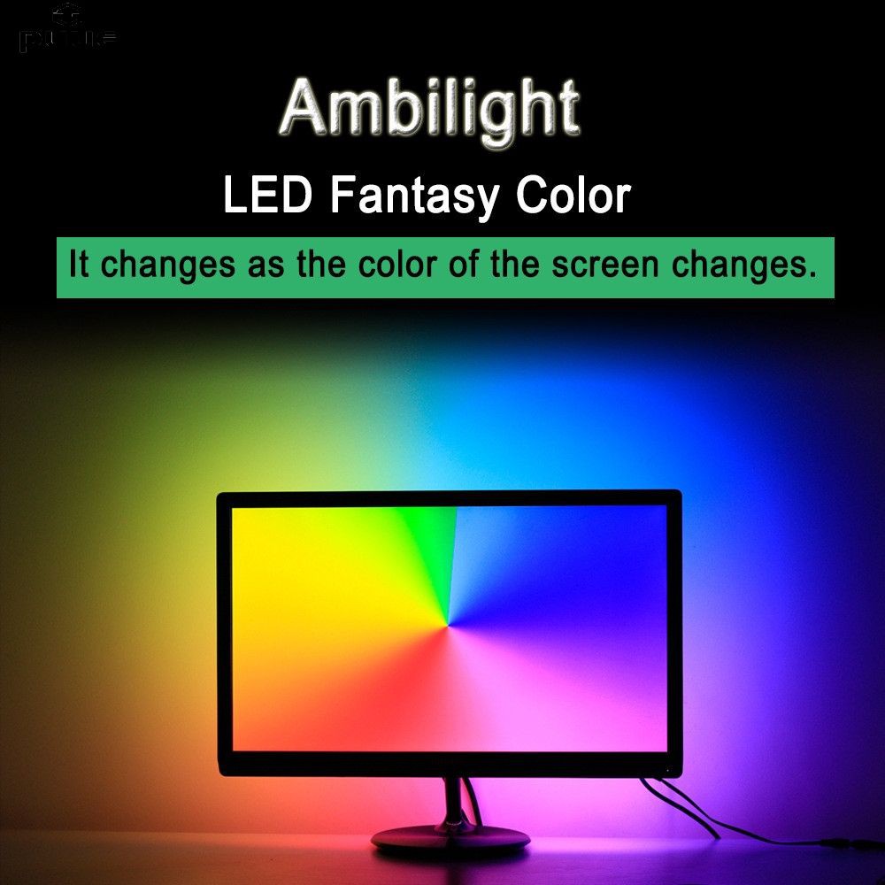 Đèn LED ambilight tv usb ws2812b trang trí nền cho màn hình máy tính puue