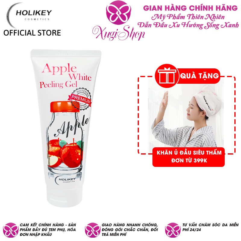 Gel tẩy tế bào chết táo đỏ làm trắng - chống nhăn Holikey Apple White Peeling Gel 100ml