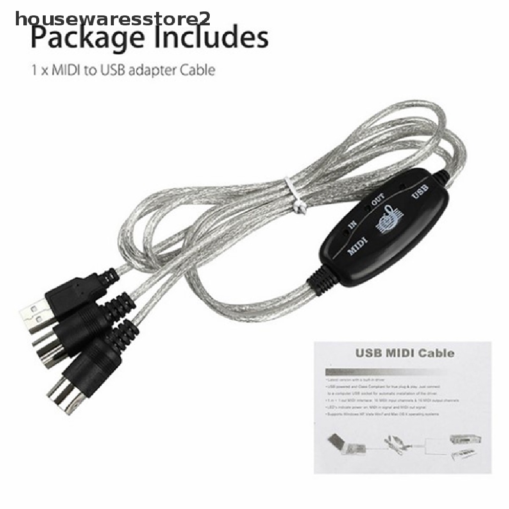 Dây Cáp Chuyển Đổi USB Sang MIDI 2 Cho Bàn Phím Âm Nhạc